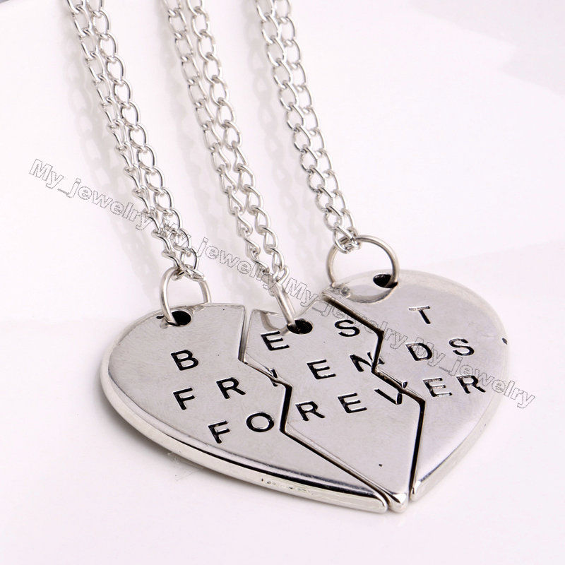 Fashion Women Pendant Necklace Gift Friendship Jewelry Broken Heart Best Friends